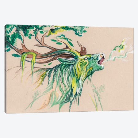 Stag Forest Spirit Canvas Print #KLI144} by Katy Lipscomb Art Print