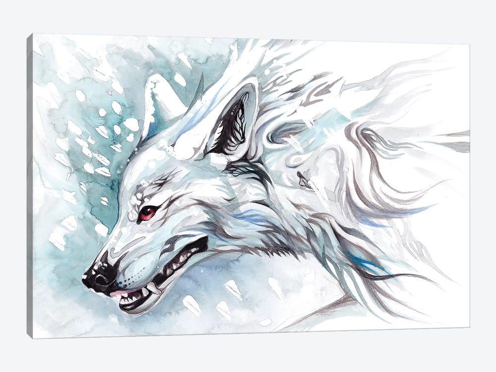 White Wolf by Katy Lipscomb 1-piece Canvas Art