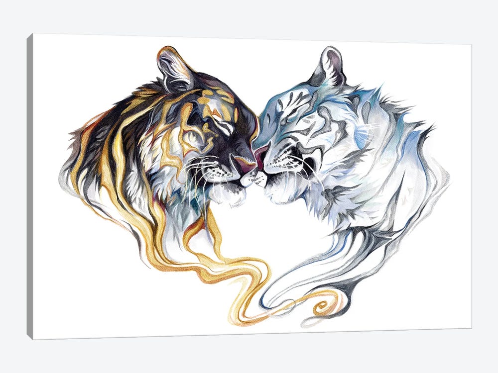 Duality Tigers by Katy Lipscomb 1-piece Art Print
