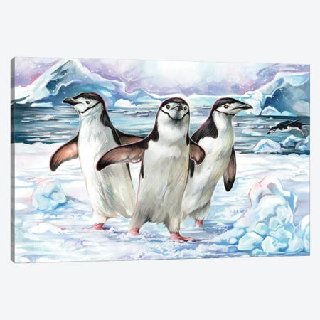 Penguins Canvas Print #KLI164} by Katy Lipscomb Art Print