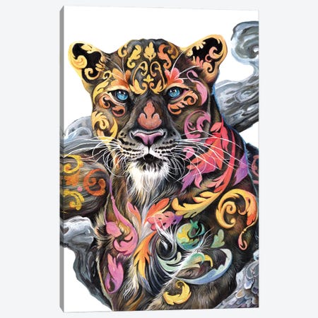 Gilded Jaguar Canvas Print #KLI168} by Katy Lipscomb Canvas Artwork