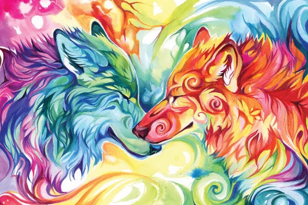 Colorburst: Watercolor Wolves by Katy Lipscomb