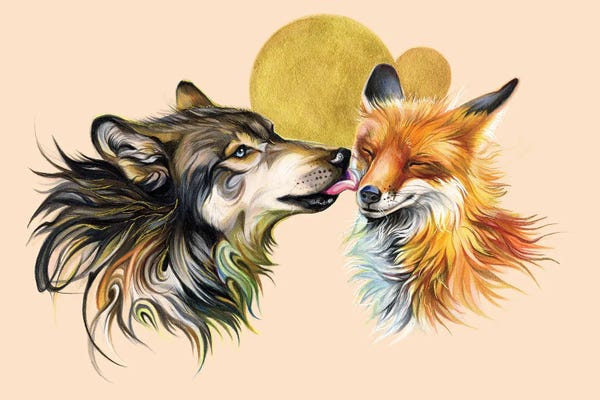 Wolves: Wolf And Fox by Katy Lipscomb