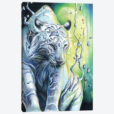 Water Tiger Spirit Canvas Print #KLI180} by Katy Lipscomb Canvas Artwork