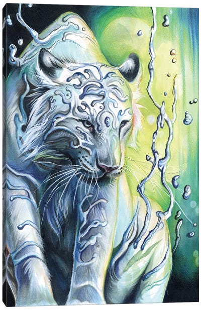 Water Tiger Spirit Canvas Art Print - Katy Lipscomb