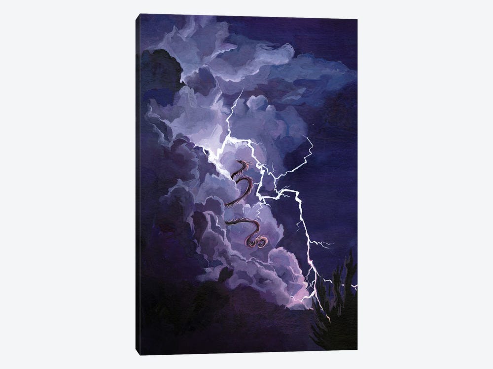 Lightning Dragon by Katy Lipscomb 1-piece Canvas Artwork
