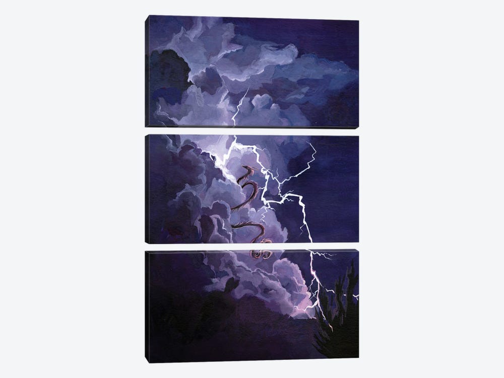 Lightning Dragon by Katy Lipscomb 3-piece Canvas Art