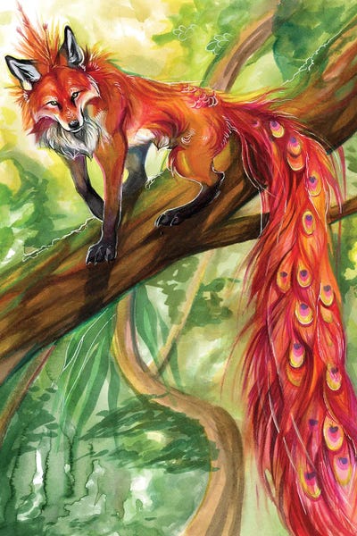Peacocks: Peacock Fox by Katy Lipscomb