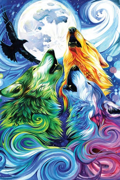 Wolves: Howling Wolf Trio by Katy Lipscomb