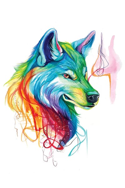 Wolves: Colorful Wolf by Katy Lipscomb