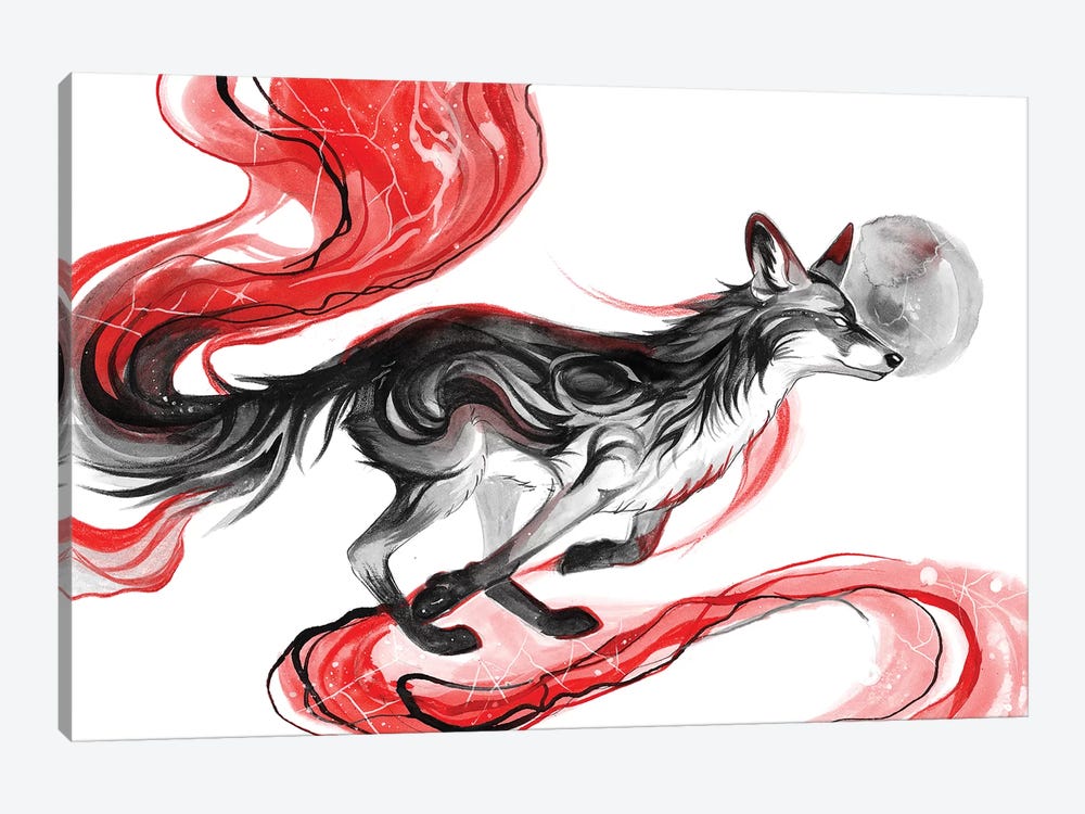 Dark Fox by Katy Lipscomb 1-piece Canvas Artwork