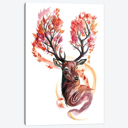 Autumn Stag Canvas Print #KLI2} by Katy Lipscomb Canvas Print