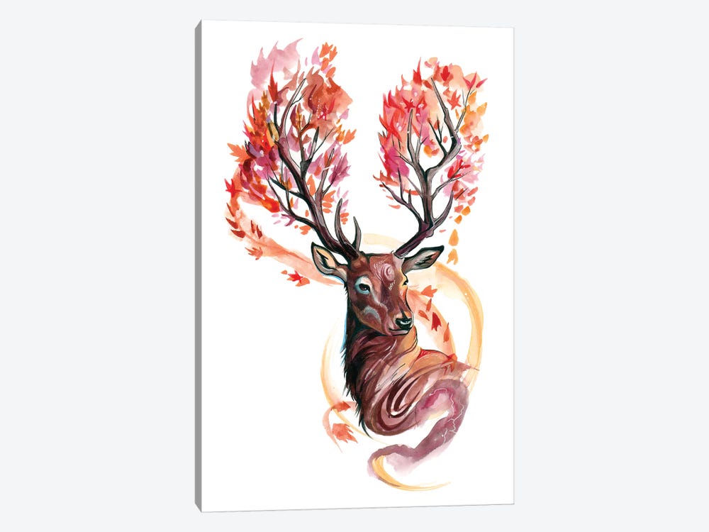 Autumn Stag by Katy Lipscomb 1-piece Art Print