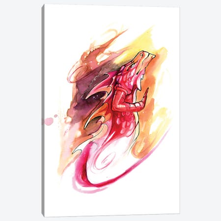Dragon Head Canvas Print #KLI30} by Katy Lipscomb Canvas Art