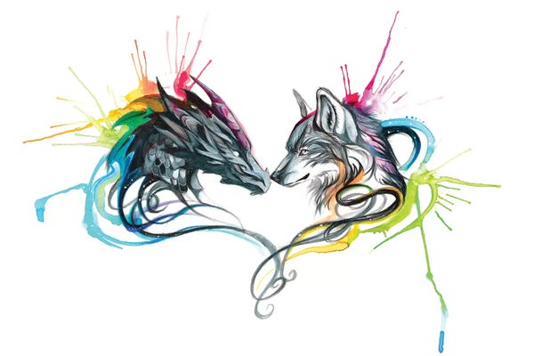 Dragons: Dragon Wolf Splash by Katy Lipscomb