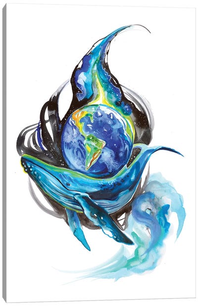 Earth Day Canvas Art Print - Humpback Whale Art