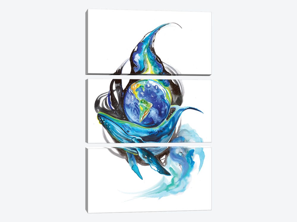 Earth Day by Katy Lipscomb 3-piece Canvas Art Print