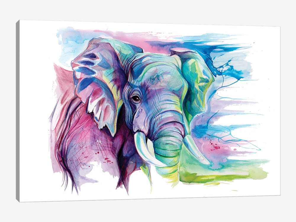 Elephant II by Katy Lipscomb 1-piece Canvas Wall Art