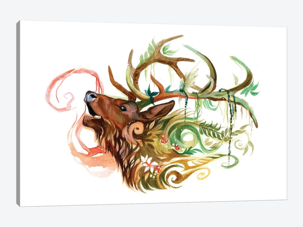 Elk by Katy Lipscomb 1-piece Canvas Art Print