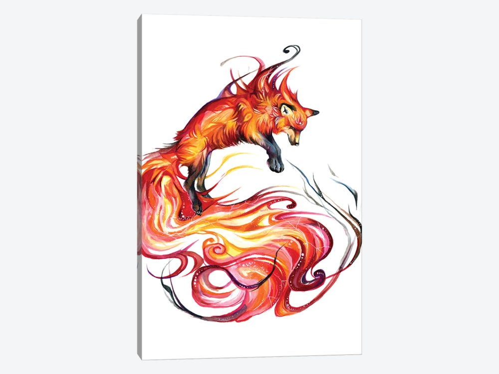 Fire Galaxy Fox by Katy Lipscomb 1-piece Art Print
