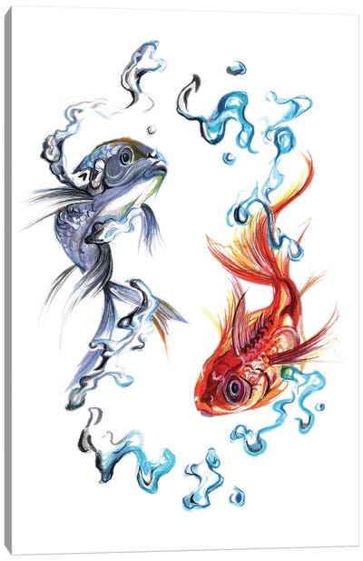 Fish - Balance Canvas Art Print - Katy Lipscomb