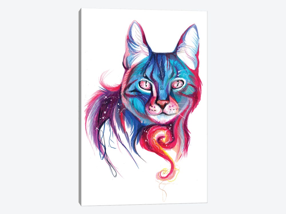 Galaxy Cat by Katy Lipscomb 1-piece Art Print