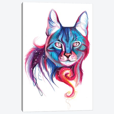 Galaxy Cat Canvas Print #KLI48} by Katy Lipscomb Canvas Art Print