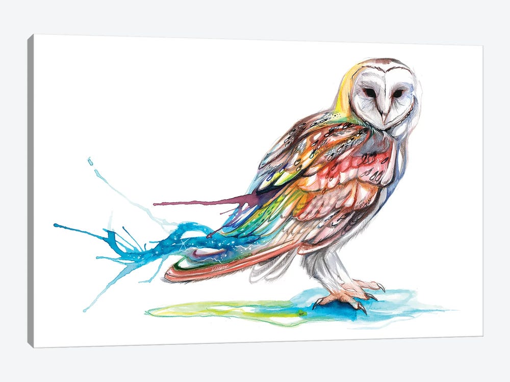 Barn Owl by Katy Lipscomb 1-piece Canvas Print