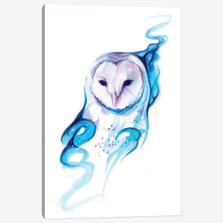 Galaxy Owl Canvas Print #KLI50} by Katy Lipscomb Canvas Wall Art