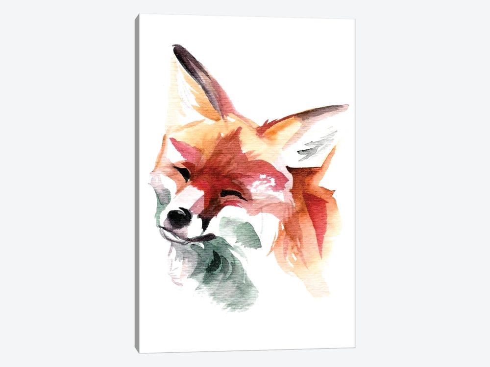 Happy Fox by Katy Lipscomb 1-piece Canvas Art Print