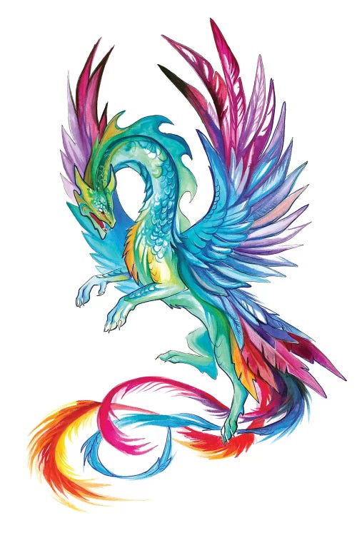 Hummingbird Dragon by Katy Lipscomb wall art