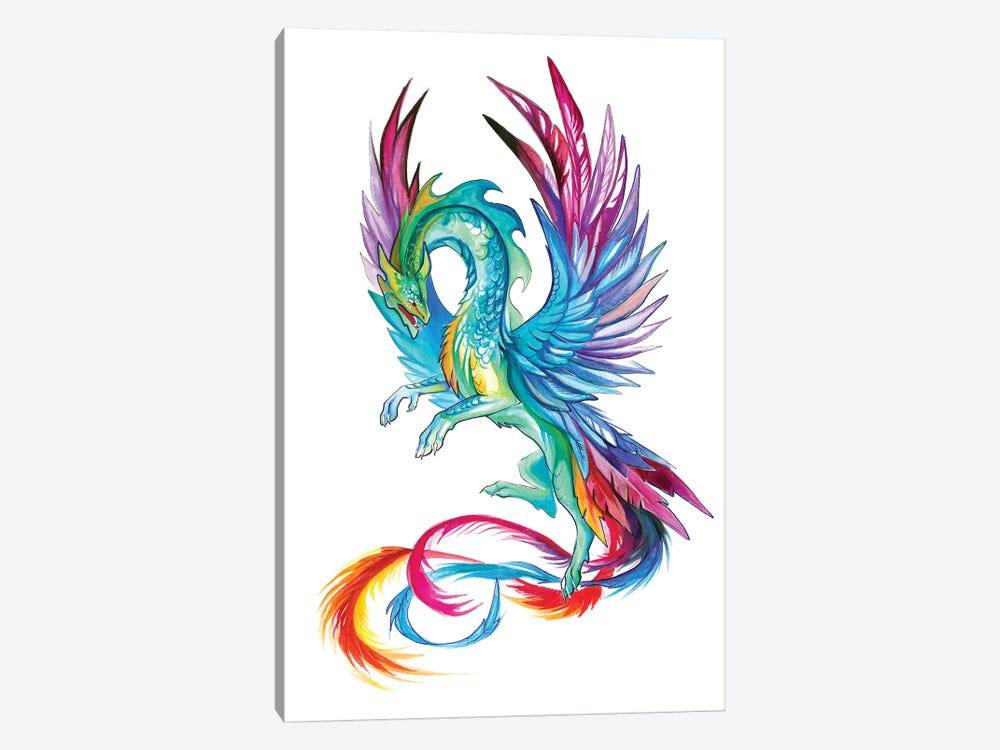 Hummingbird Dragon by Katy Lipscomb 1-piece Canvas Print