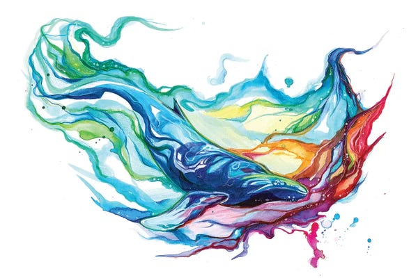 Kids Ocean Life Art: Humpback Whale by Katy Lipscomb