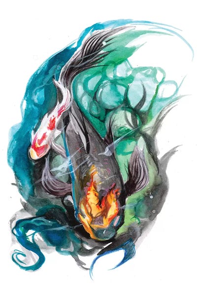 Kids Ocean Life Art: Koi Pond by Katy Lipscomb
