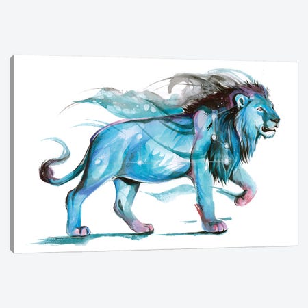 Leo - Blue Canvas Print #KLI75} by Katy Lipscomb Canvas Art Print