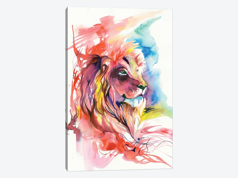 Lion Splash by Katy Lipscomb 1-piece Canvas Print
