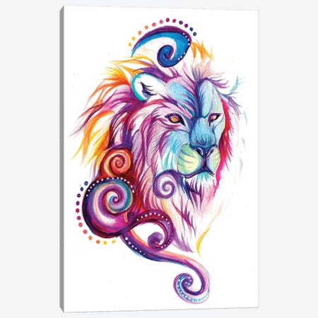 Lion-Design Canvas Print #KLI78} by Katy Lipscomb Canvas Wall Art