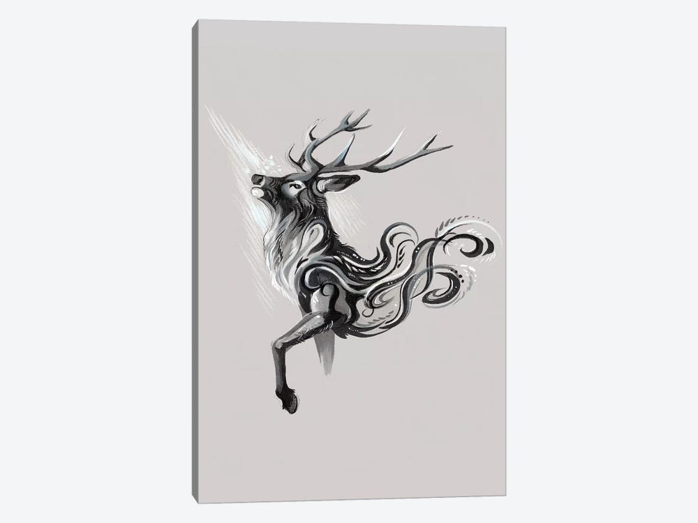 Black Stag by Katy Lipscomb 1-piece Canvas Art
