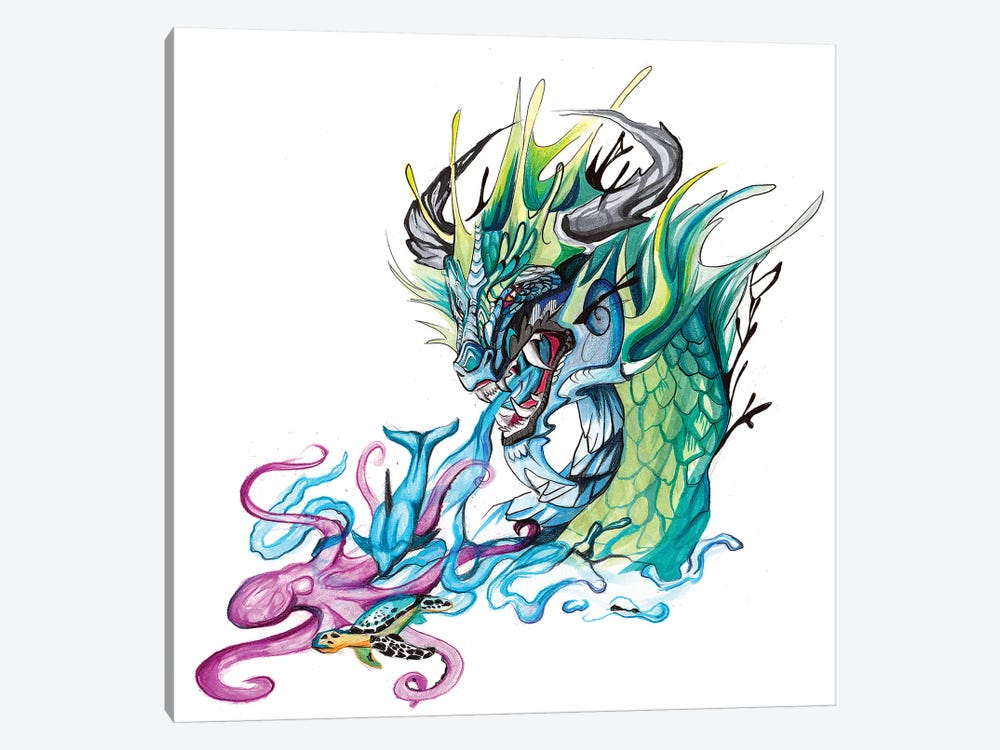 Ocean Dragon by Katy Lipscomb 1-piece Art Print