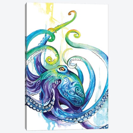Octopus Canvas Print #KLI88} by Katy Lipscomb Canvas Art Print