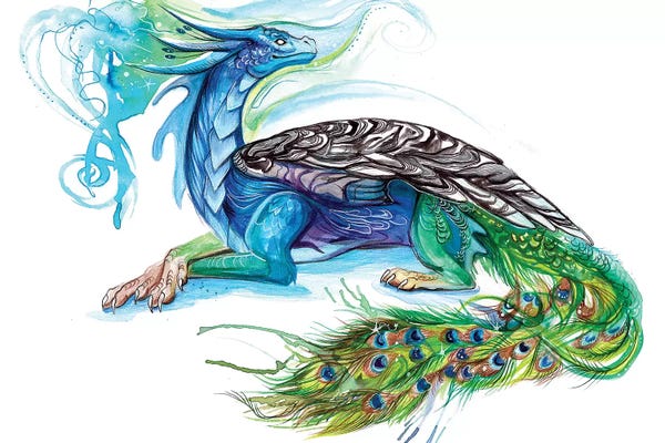 Dragons: Peacock Dragon by Katy Lipscomb