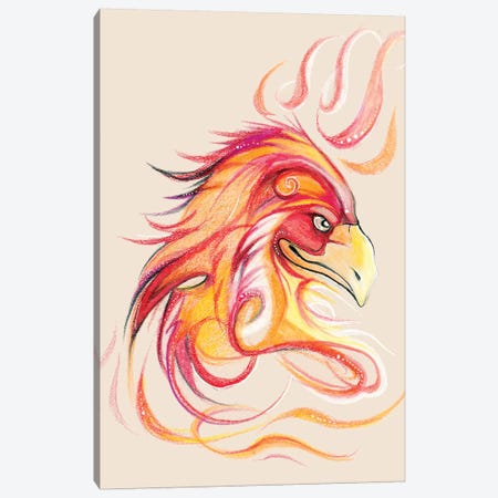 Phoenix Head Canvas Print #KLI95} by Katy Lipscomb Canvas Print