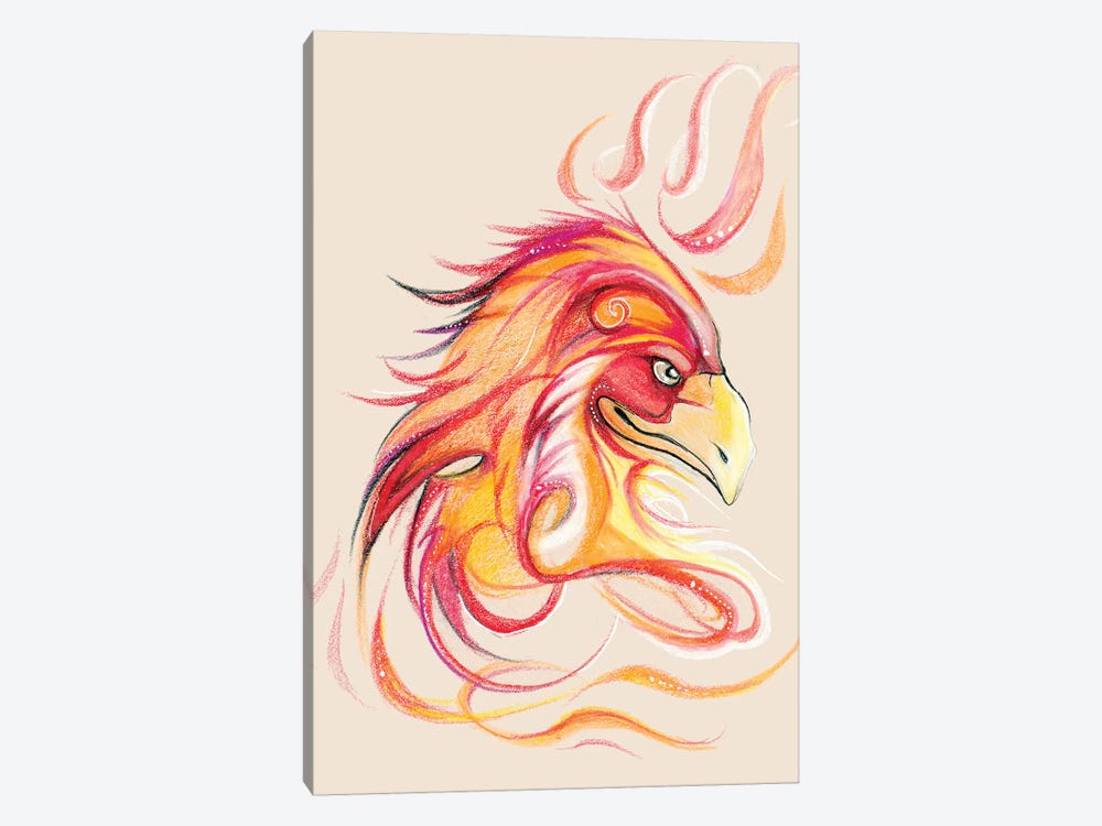 Phoenix Head by Katy Lipscomb 1-piece Canvas Art Print