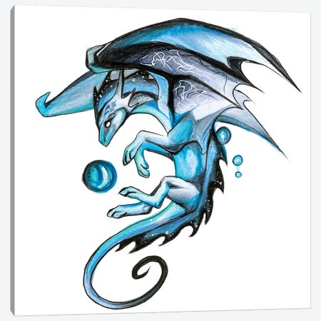 Blue Mystic Dragon Canvas Print #KLI9} by Katy Lipscomb Canvas Print
