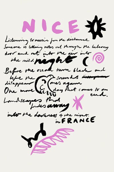 Summer In Nice - White by Karolina Kling canvas print