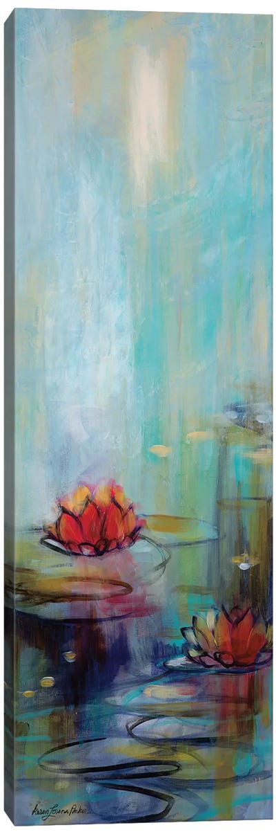 Aqua Lotus I Canvas Art Print - Lotus Art