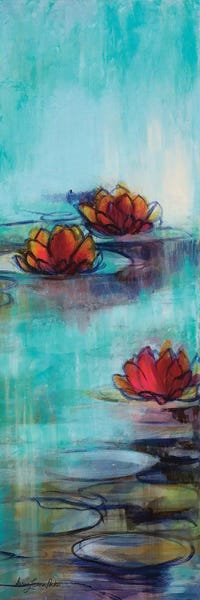 Lotuses: Aqua Lotus II by Karen Lorena Parker