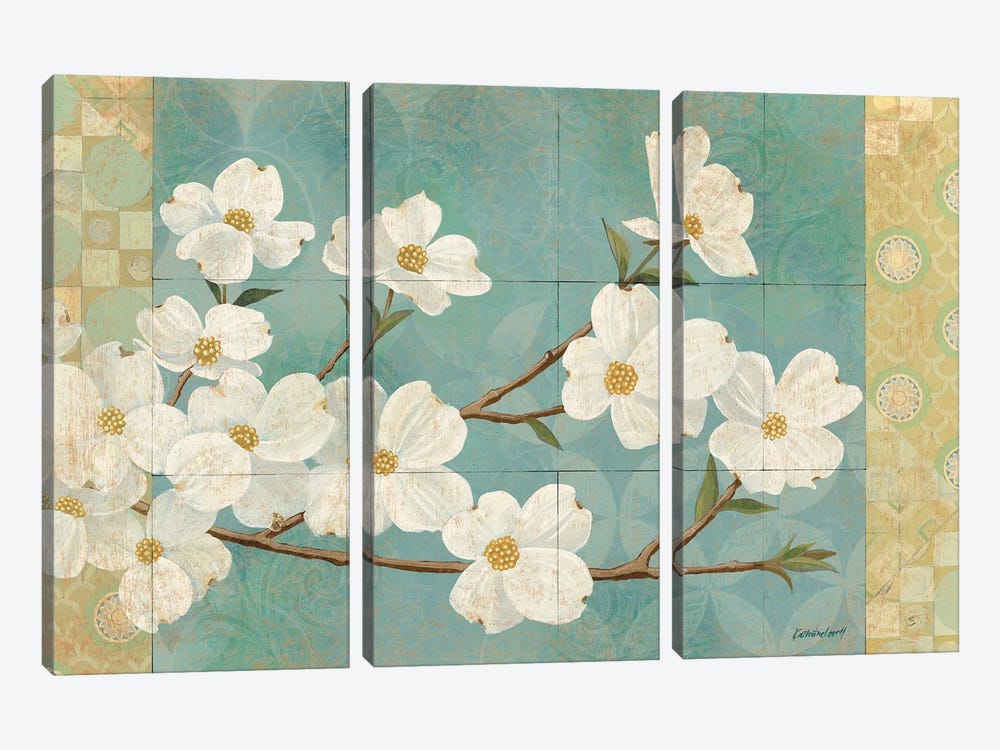 Kimono Blossoms by Kathrine Lovell 3-piece Canvas Wall Art