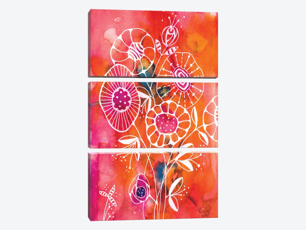 Brightest Blooms by Krinlox 3-piece Canvas Artwork