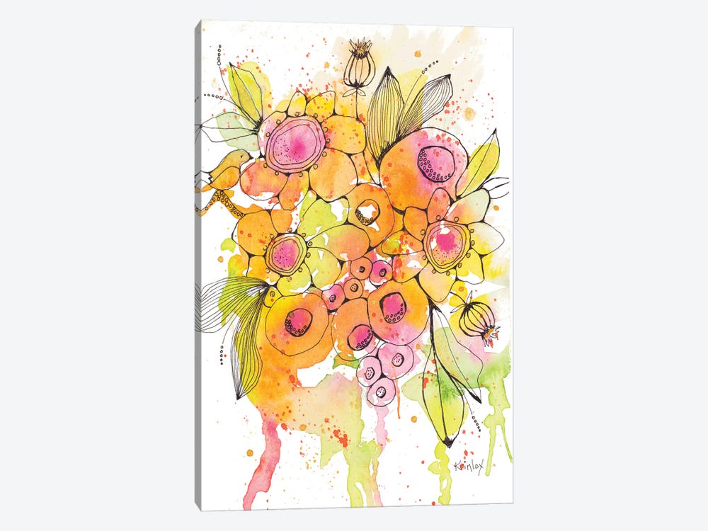 Bursting Wildflowers I by Krinlox 1-piece Art Print